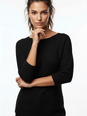 UNIQLO | 3D Knit Cotton 3/4 Sleeve Sweater Sz M